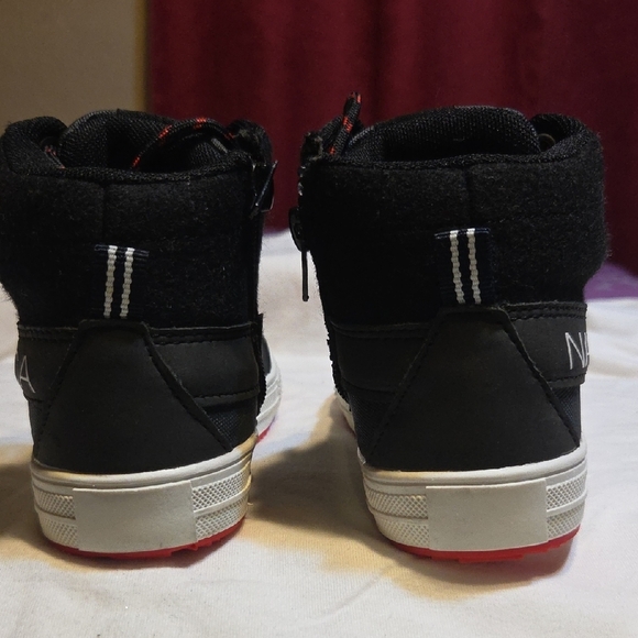 Nautica Black and Red High-Top Sneakers - Picture 3 of 5